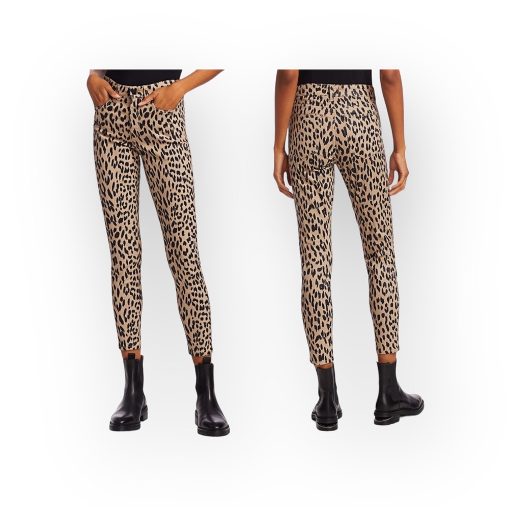 new Joes Jeans ㋛ Charlie Skinny High Waist Stretch Denim Jean ㋛ Tan Cheetah ㋛ 32 - Picture 4 of 16